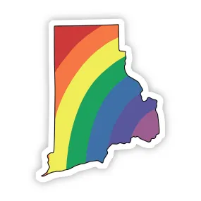 Rhode Island Rainbow Sticker