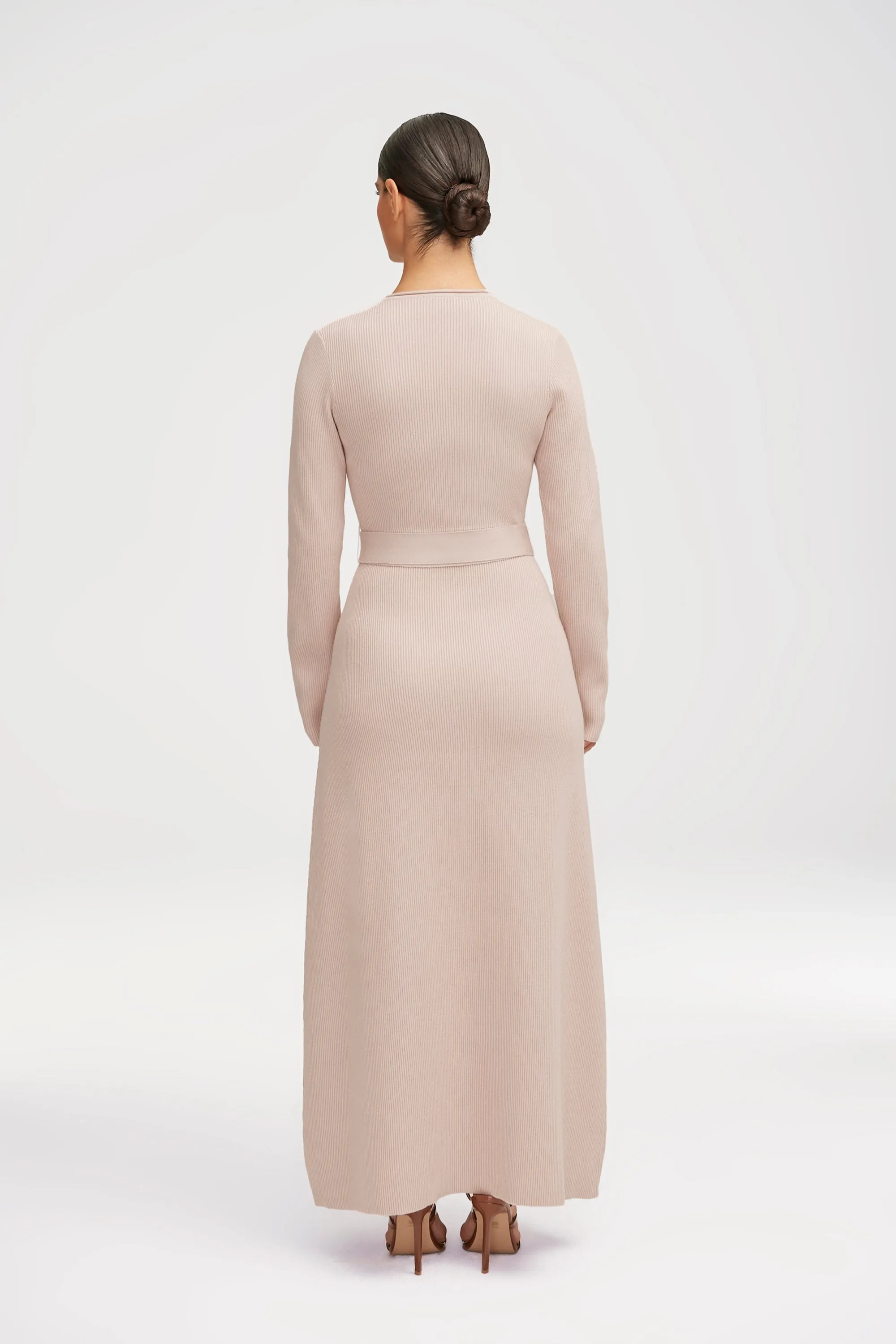 Rima Belted Knit Maxi Dress