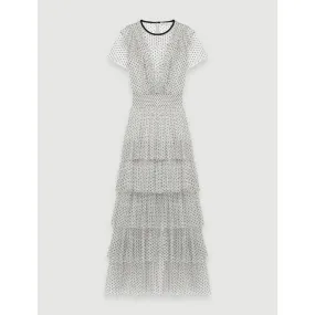 Riplume Dress - White / Black