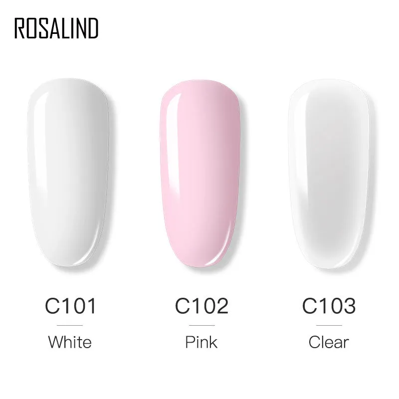 ROSALIND Nail Acrylic Powder Gel Polish Set Crystal kit Acrylic Liquid with Nail Brush File Nails Art Decoration Extension Manicure Tools