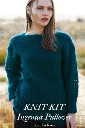 STRICK-BOX Pulli aus Ingenua Wolle von Katia mit Lochmuster