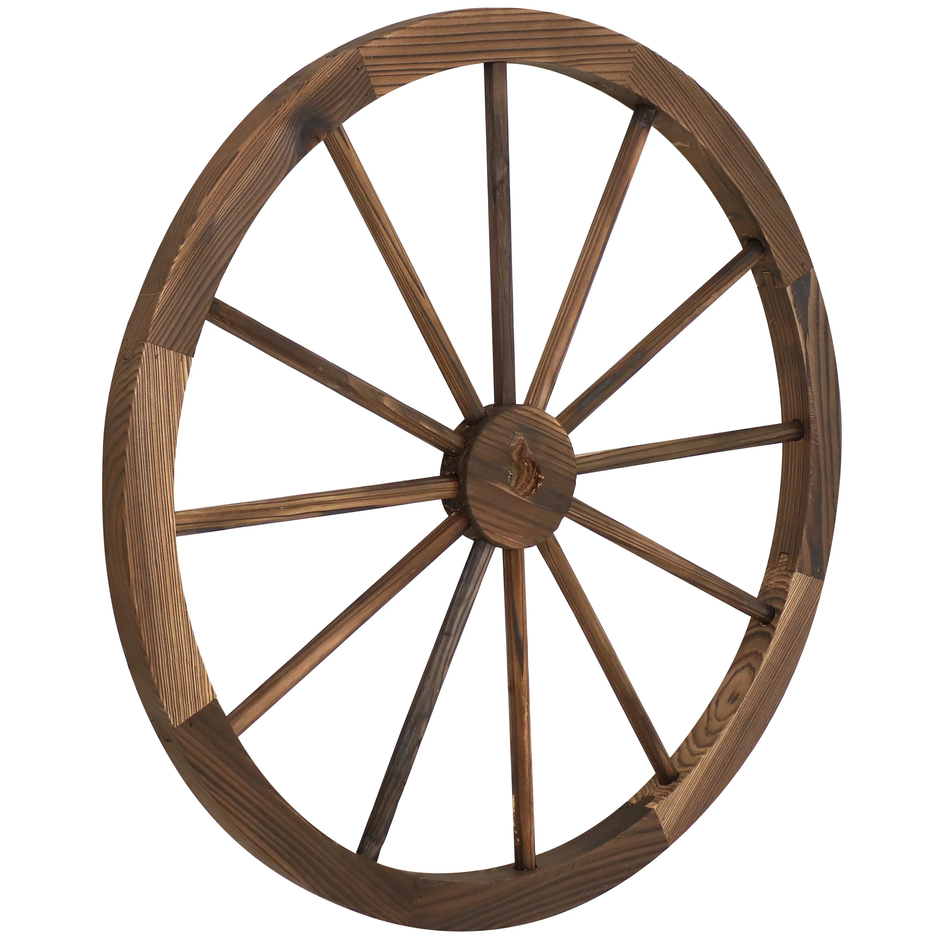 Sunnydaze Decorative Rustic Wooden Wagon Wheel