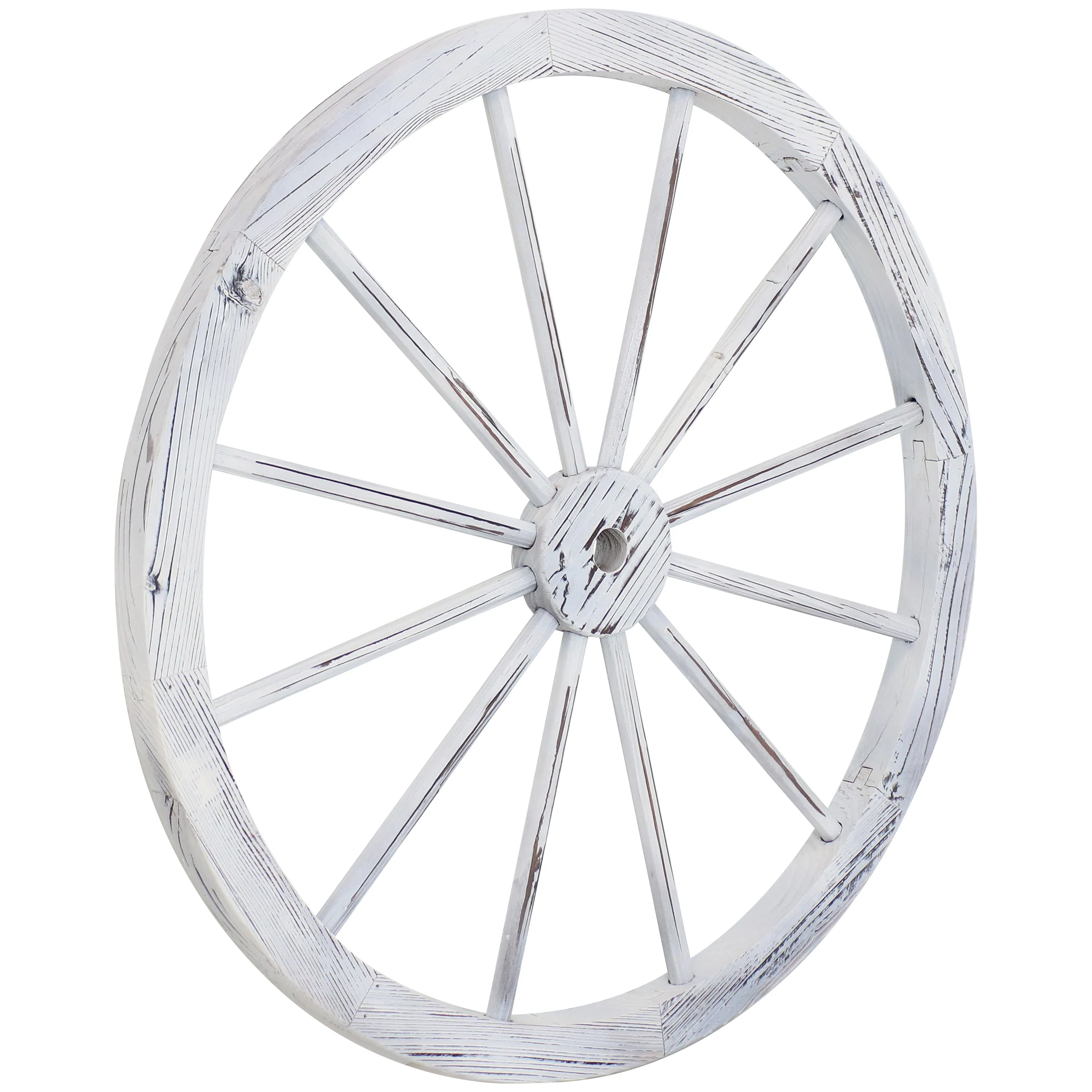 Sunnydaze Decorative Rustic Wooden Wagon Wheel