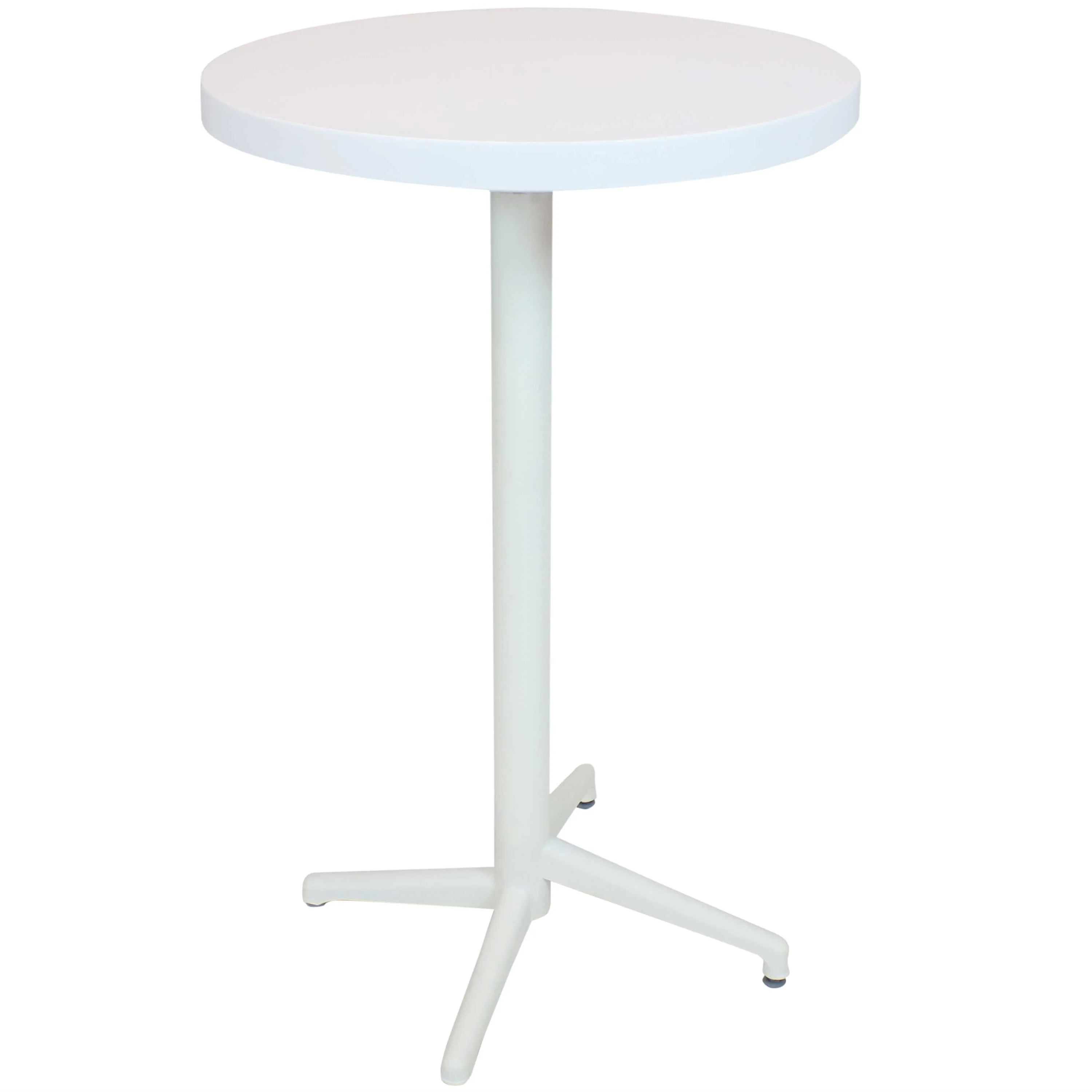 Sunnydaze Indoor/Outdoor All-Weather Round Foldable Bar Table - White