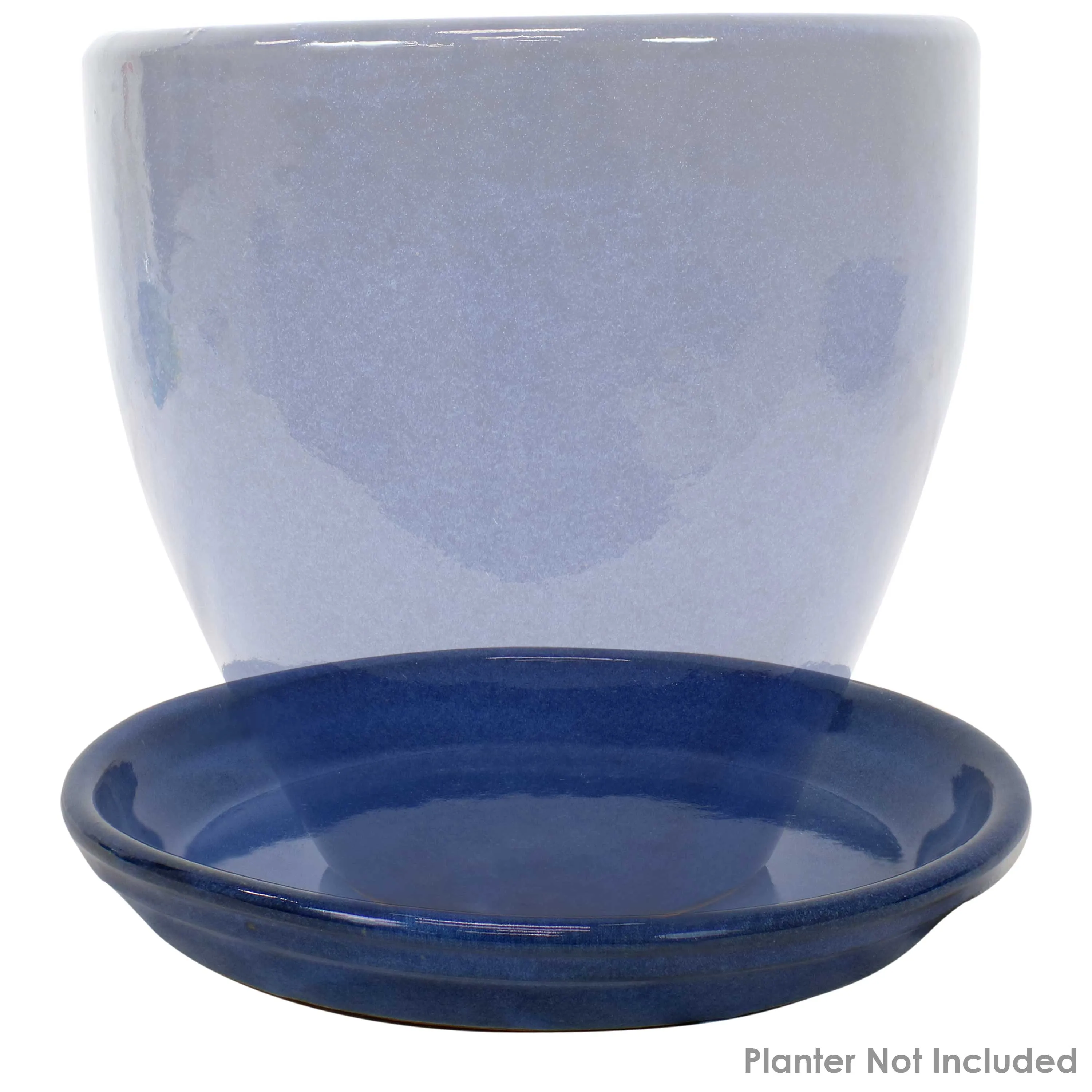 Sunnydaze Set of 4 Glazed Ceramic Planter Saucers