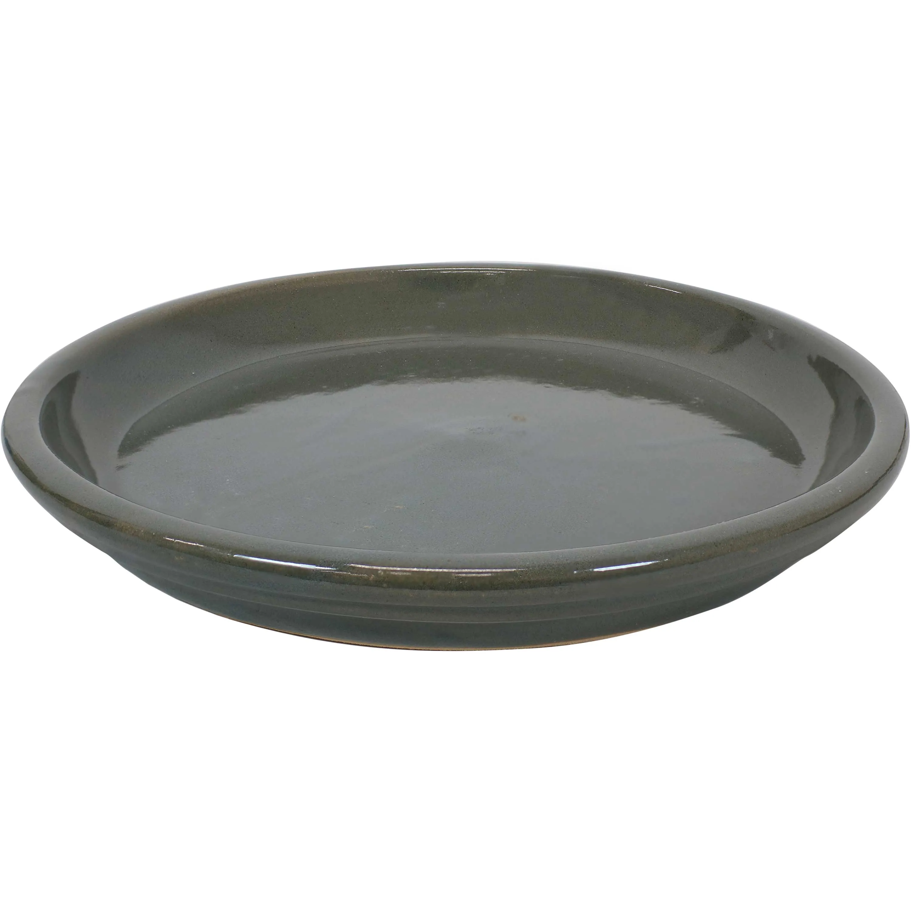 Sunnydaze Set of 4 Glazed Ceramic Planter Saucers