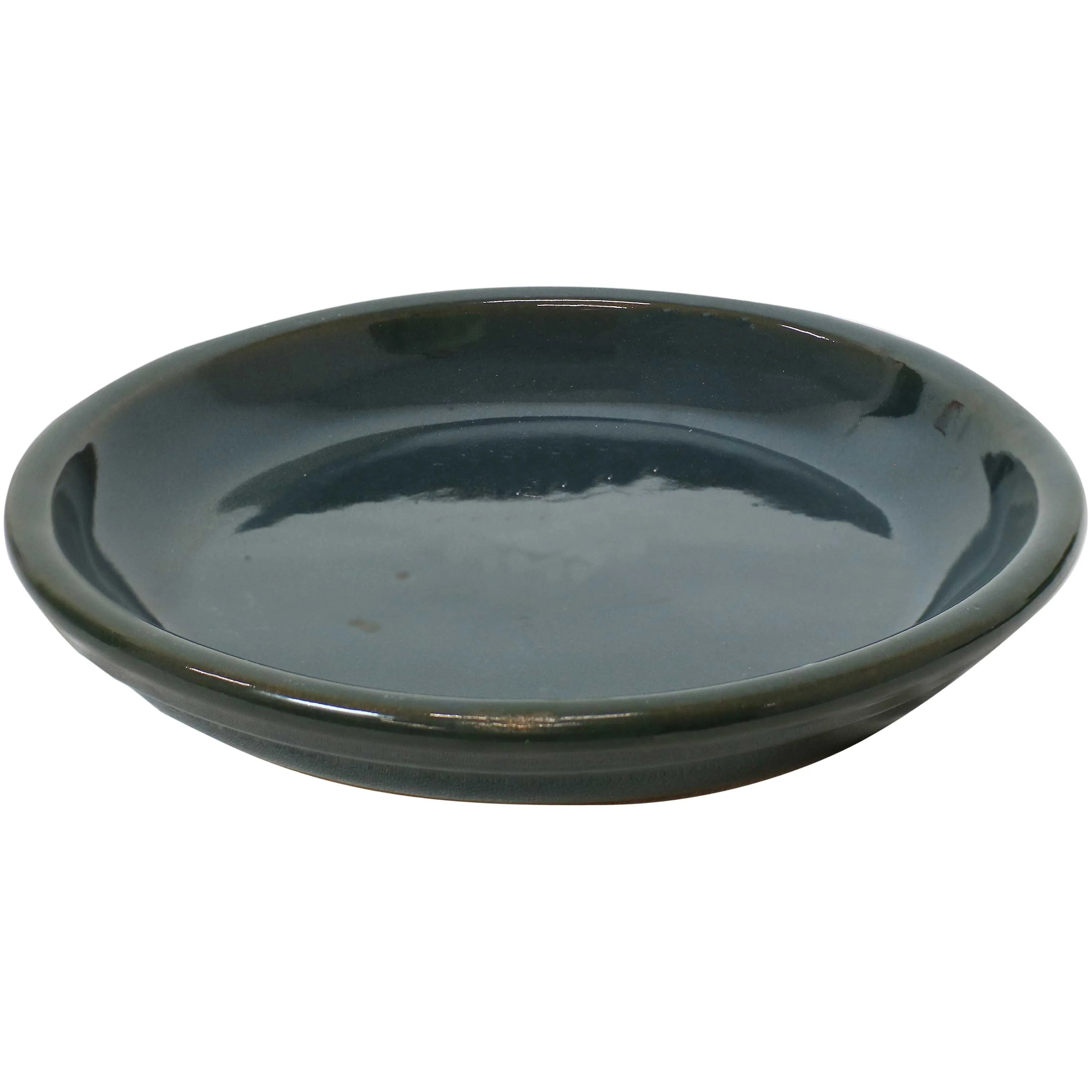 Sunnydaze Set of 4 Glazed Ceramic Planter Saucers