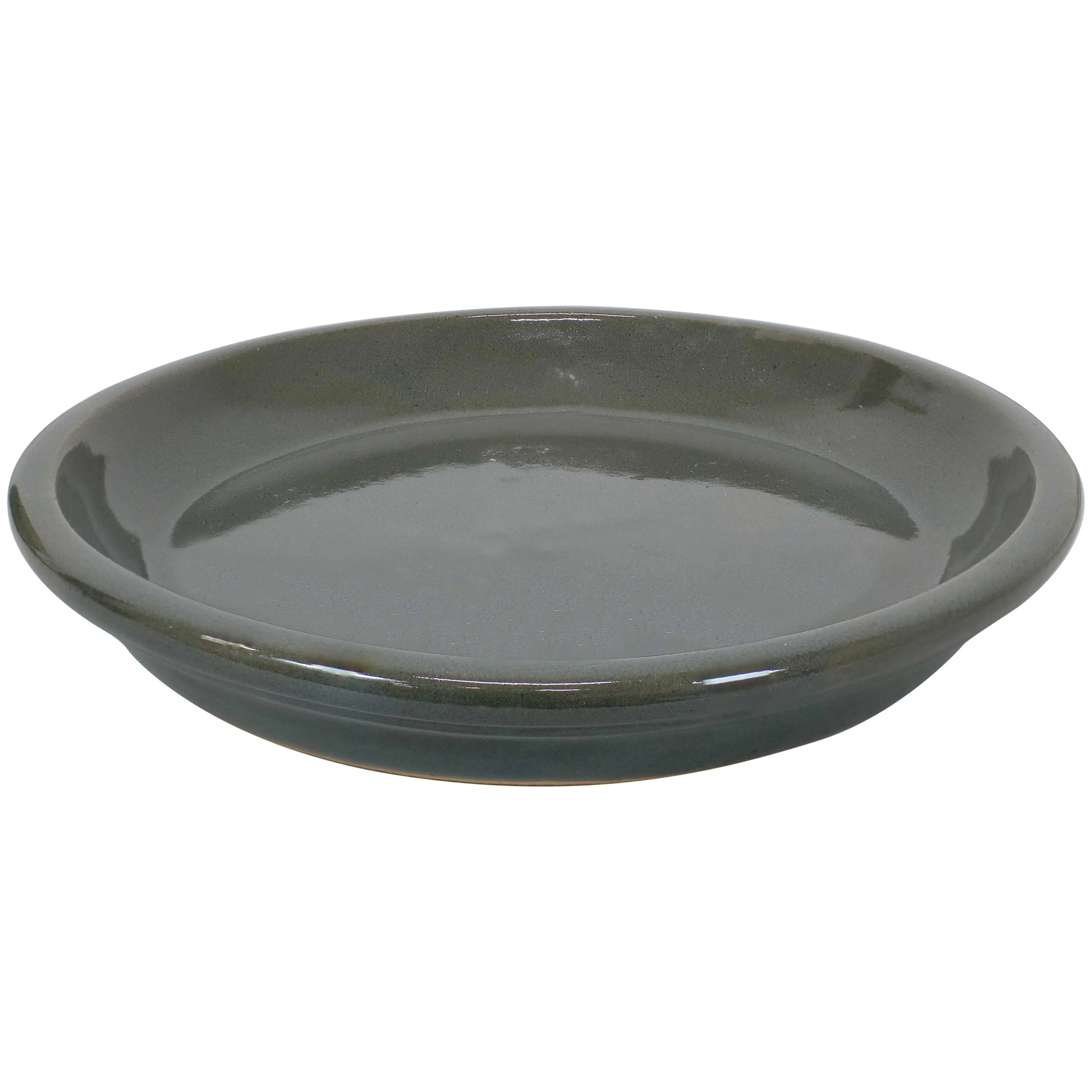 Sunnydaze Set of 4 Glazed Ceramic Planter Saucers