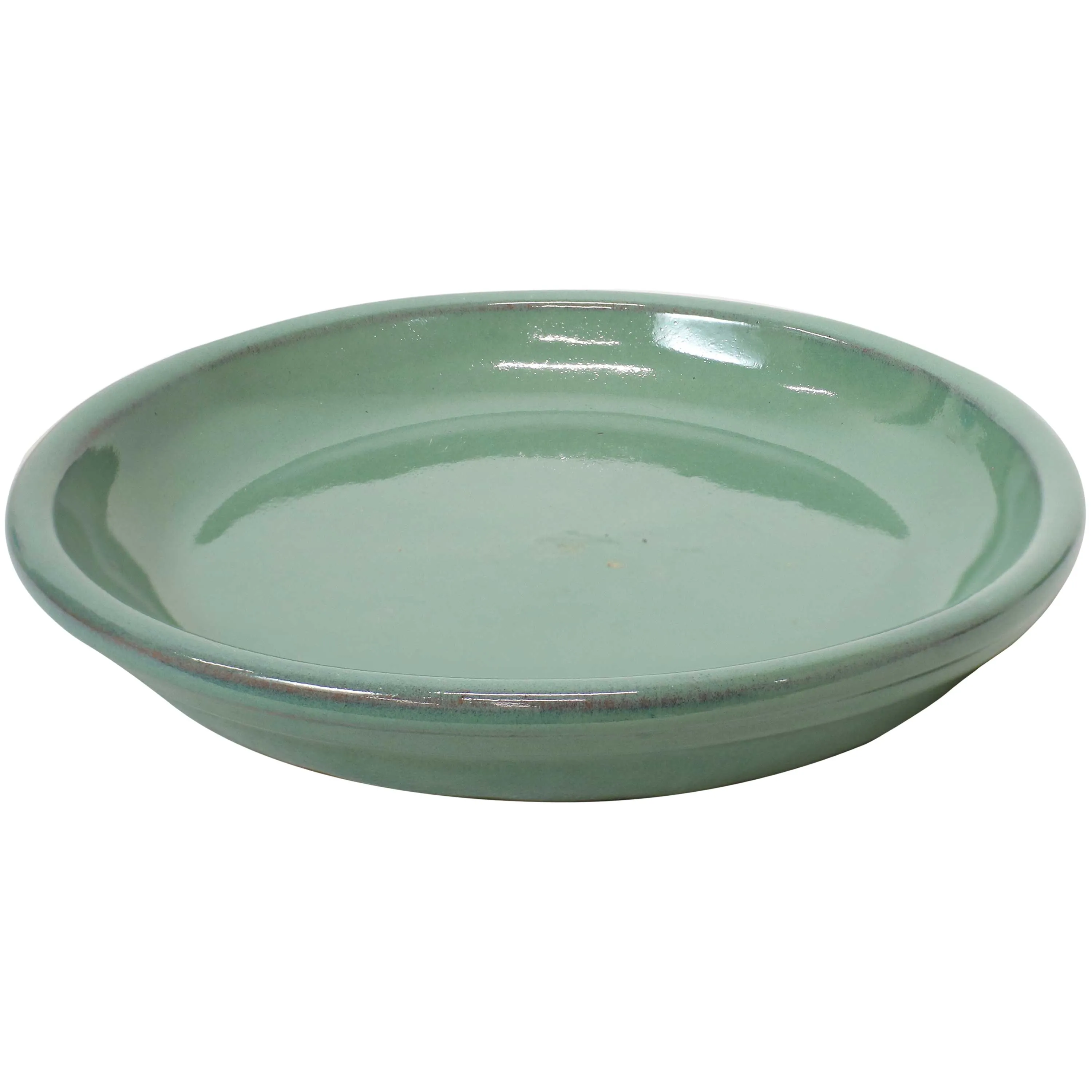 Sunnydaze Set of 4 Glazed Ceramic Planter Saucers