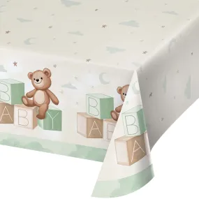 Teddy Bear Rectangular Paper Table Cover, 54 x 102 Inches, 1 Count