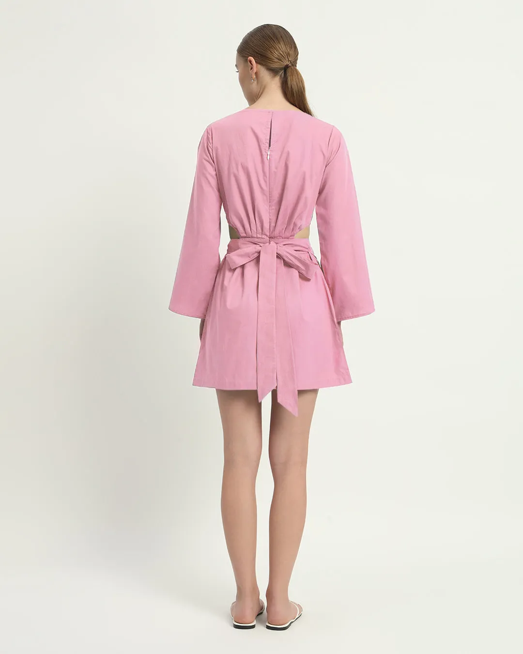 The Eloy Fondant Pink Cotton Dress