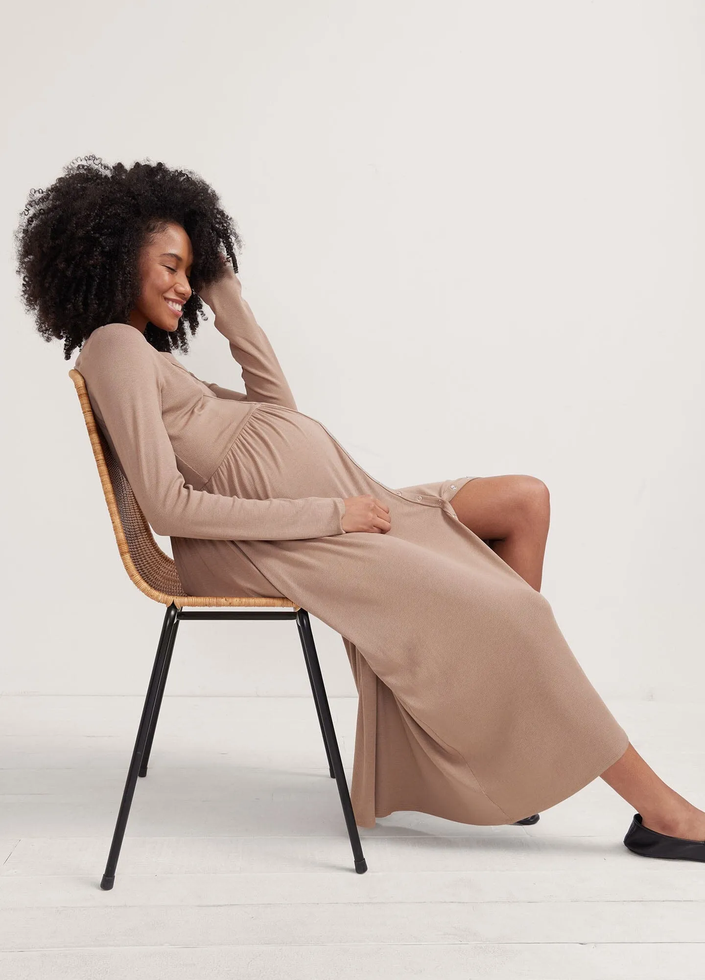 The Softest Rib Nursing Dress