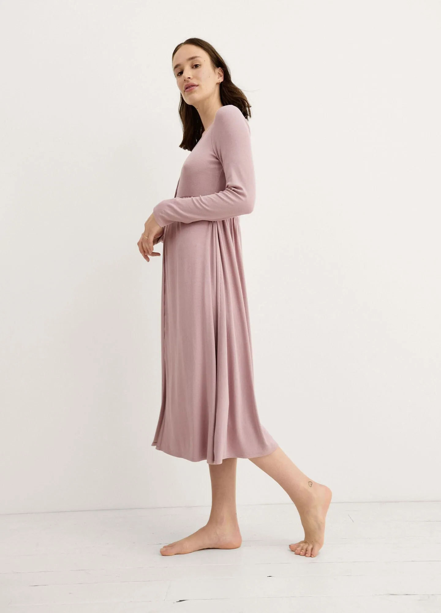 The Softest Rib Nursing Dress