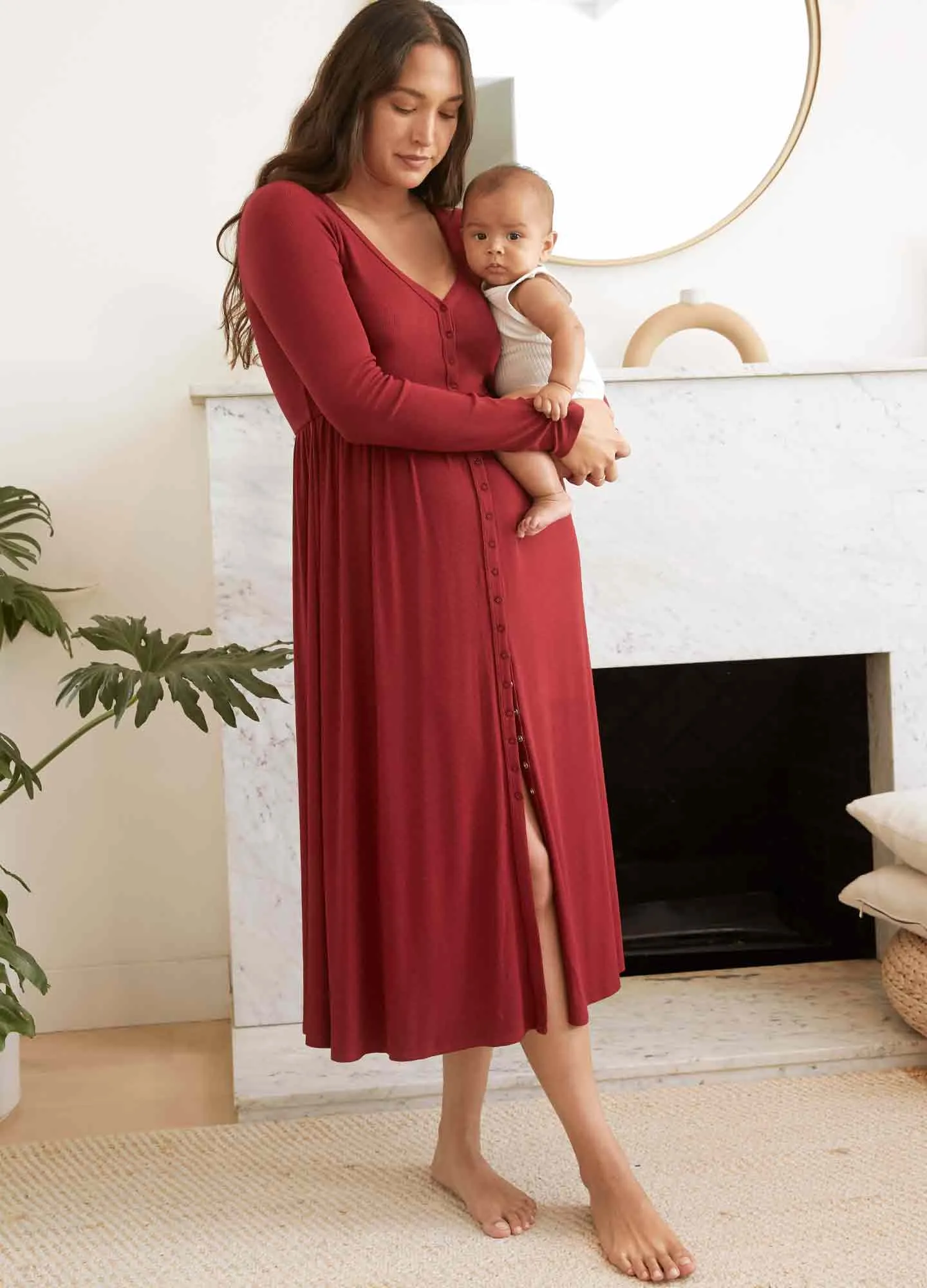 The Softest Rib Nursing Dress