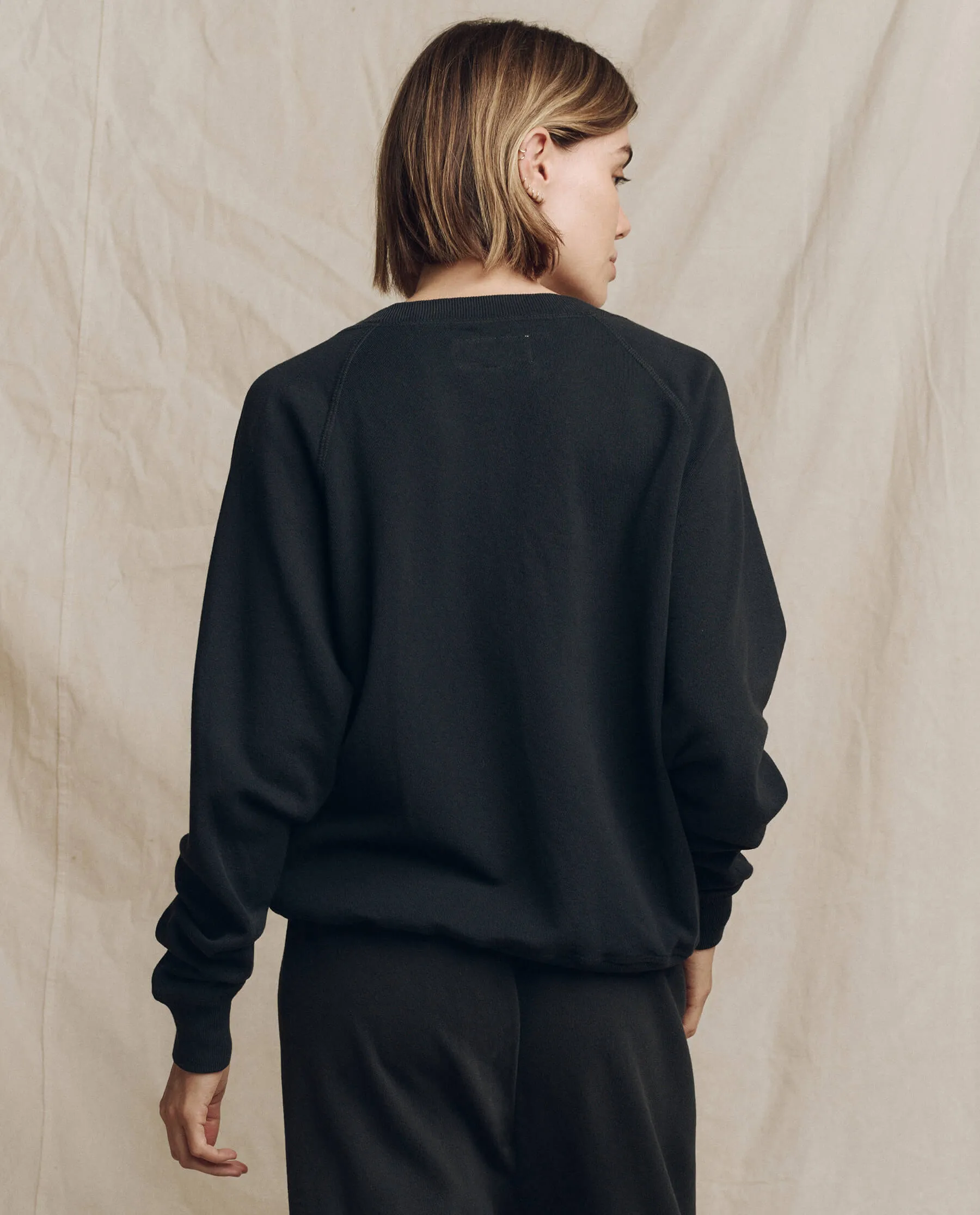 The V-Neck Sweatshirt. -- Almost Black