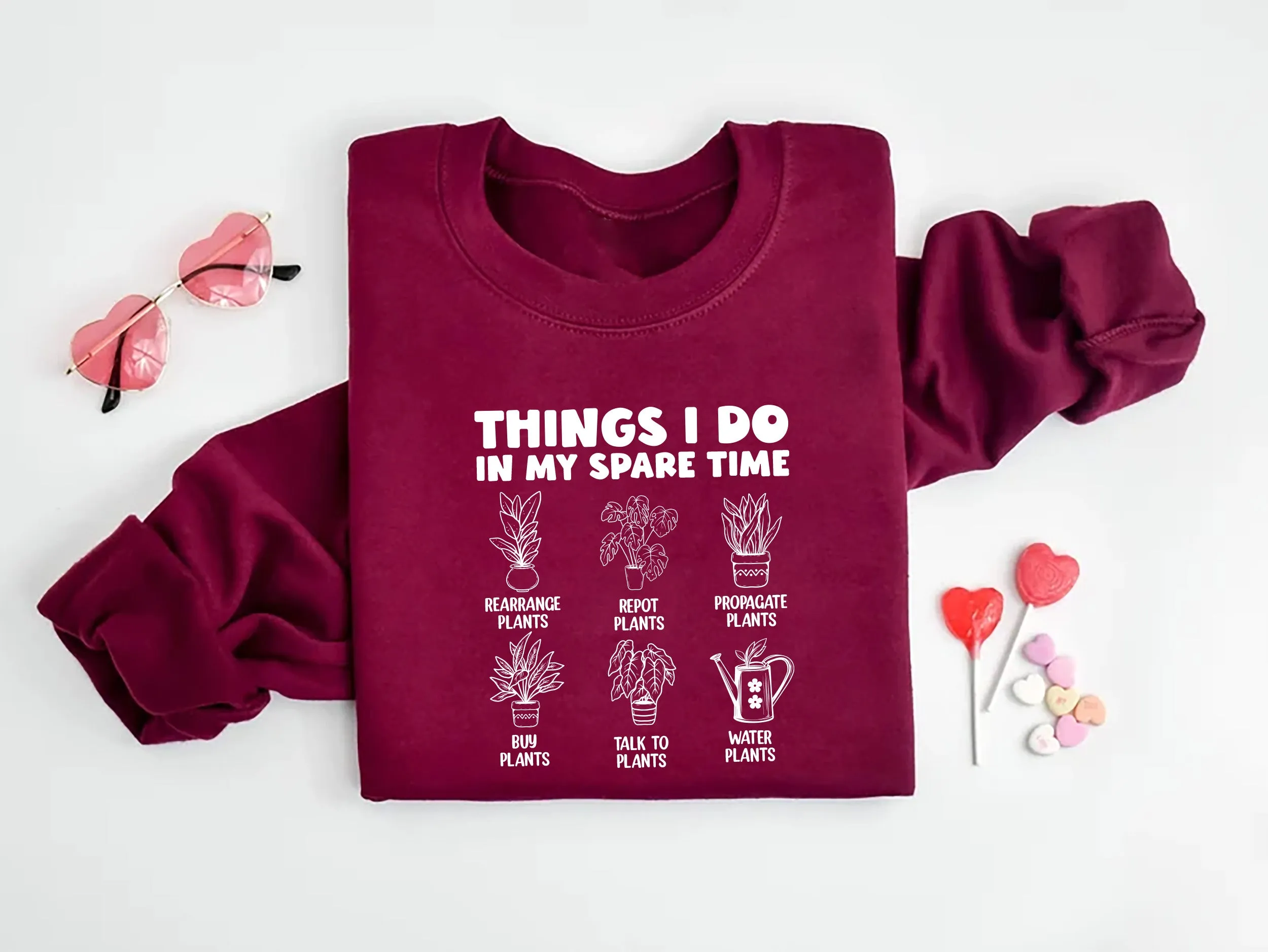 Things I Do in My Spare Time Plants Sweatshirt, Funny Garden Sweatshirt