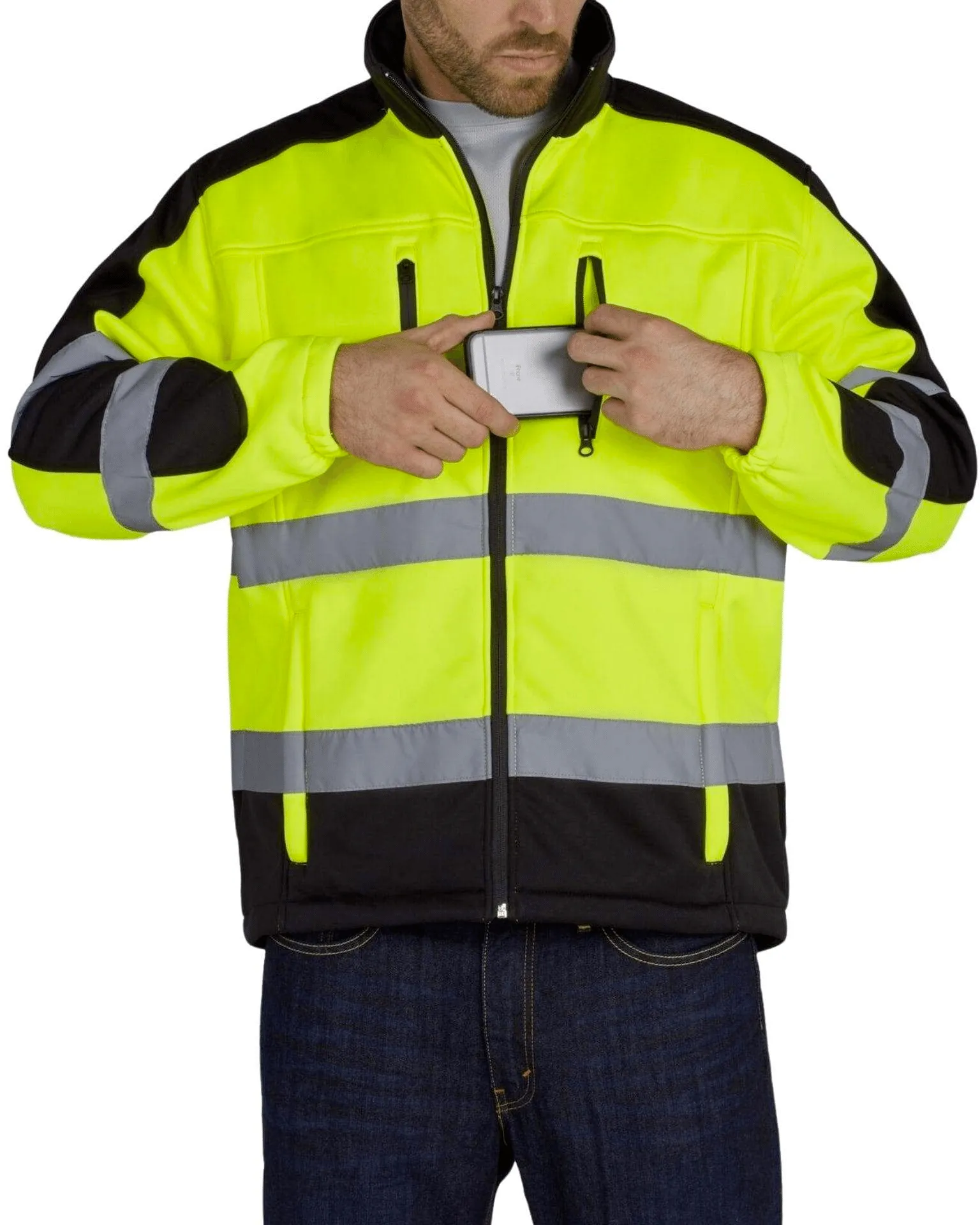 UHV427 HiVis Full Zip Soft Shell Jacket