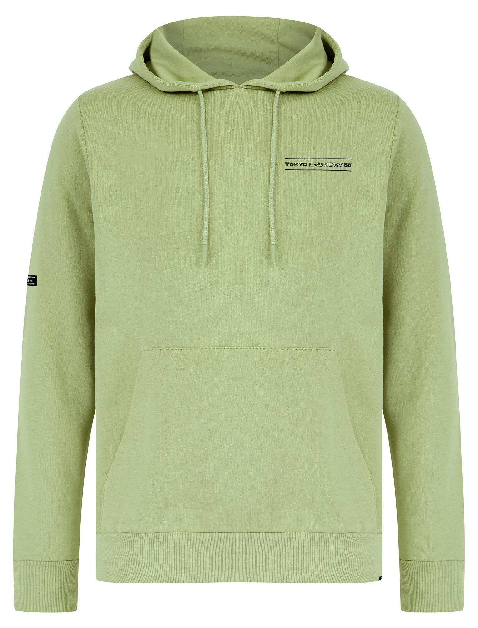 Valence Motif Brushback Fleece Pullover Hoodie in Sage Green - Tokyo Laundry