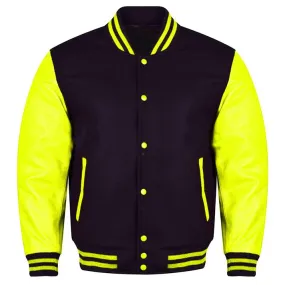 Varsity Jacket - Black Yellow