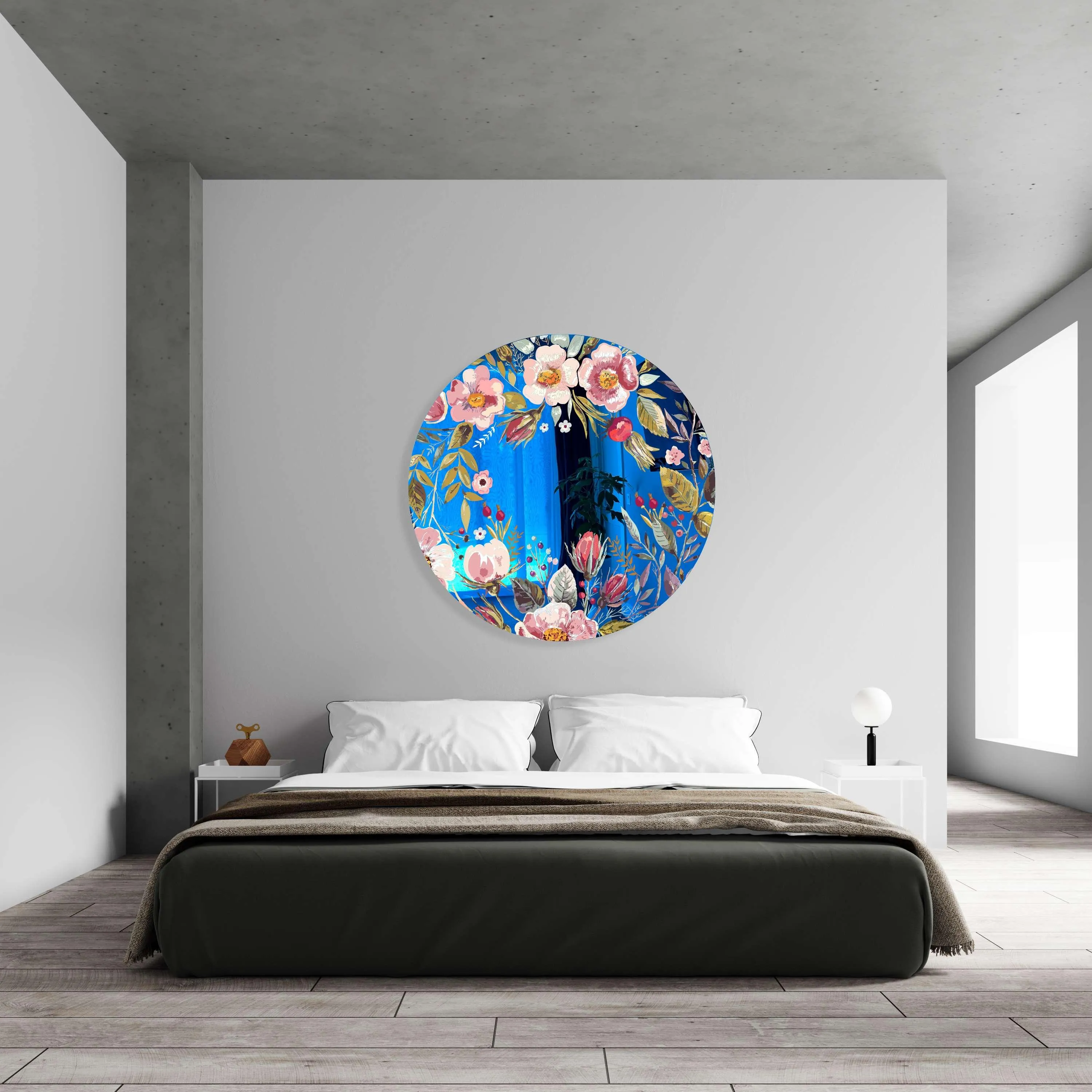 Vintage Berries Mural Printed Mirror Acrylic Circles