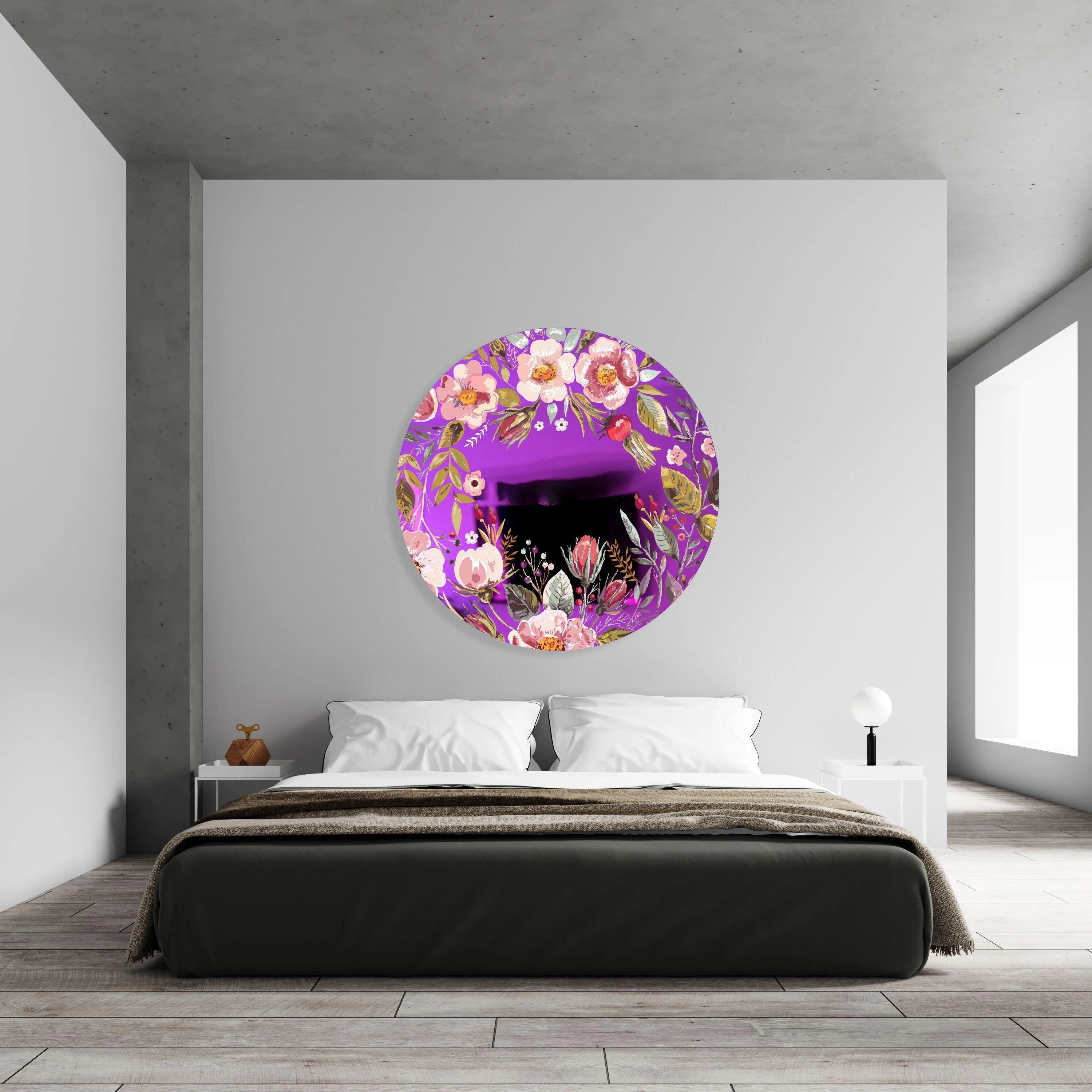 Vintage Berries Mural Printed Mirror Acrylic Circles