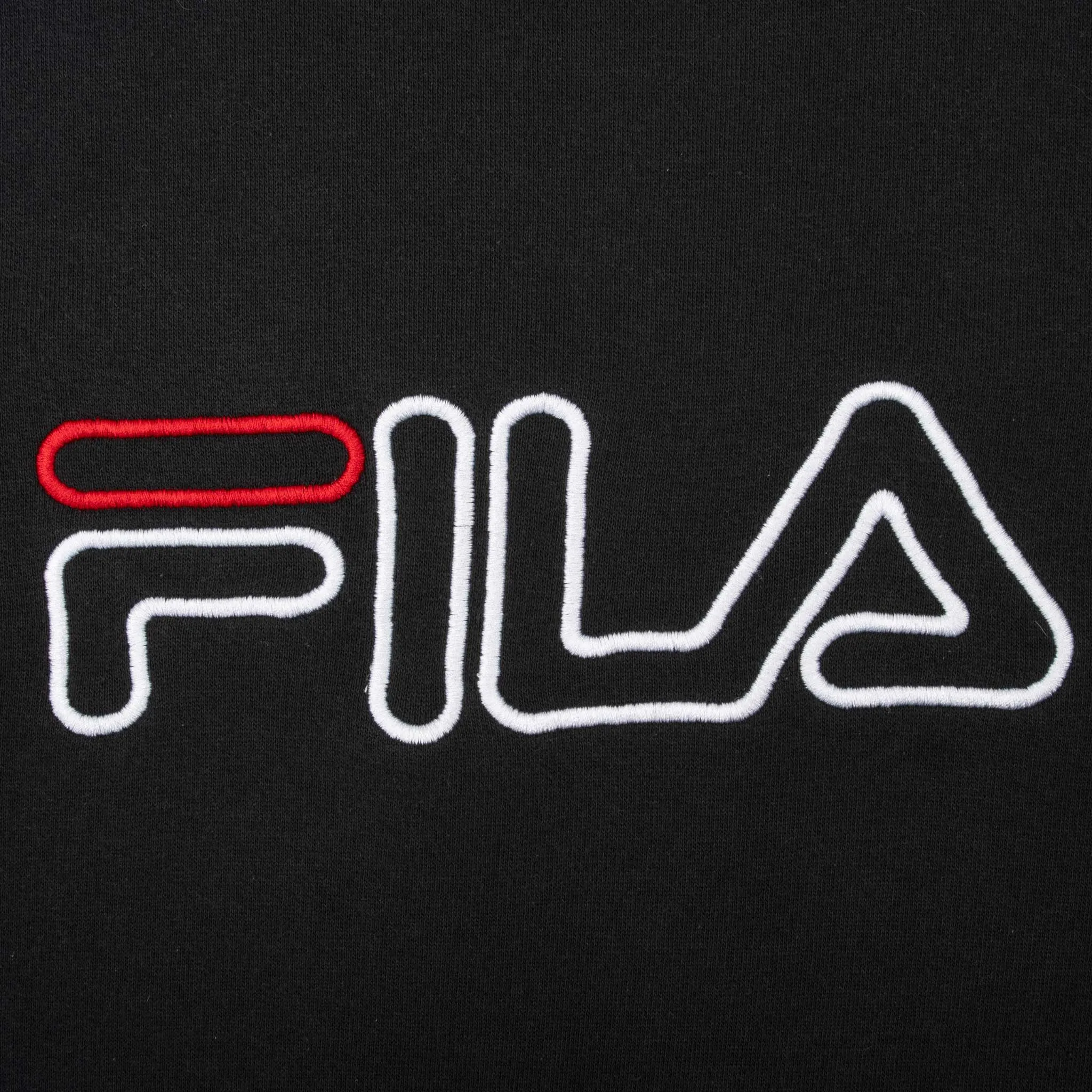 VINTAGE FILA EMBROIDERED BLACK SWEATSHIRT 1990S SIZE 2XL