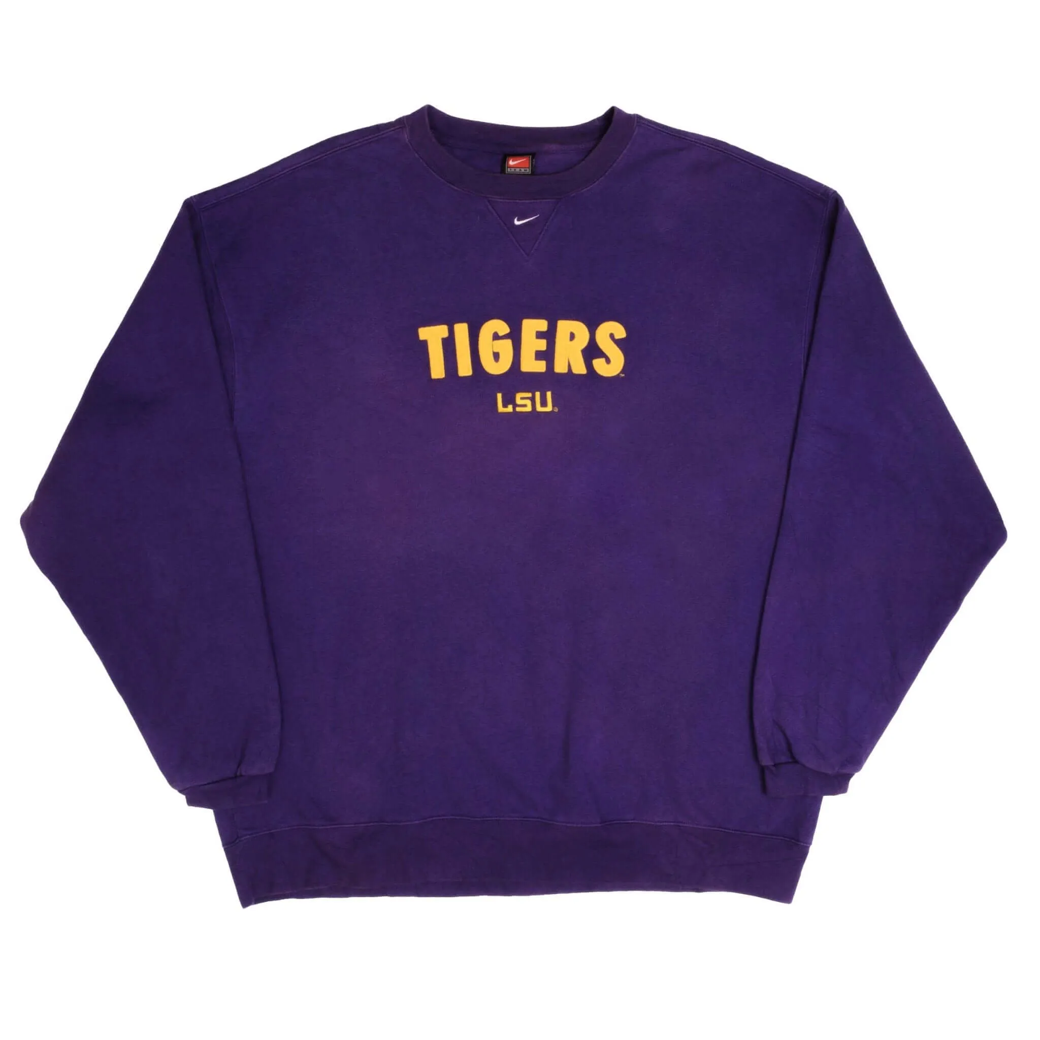 VINTAGE NIKE LSU TIGERS 1990S PURPLE SWEATSHIRT SIZE XL