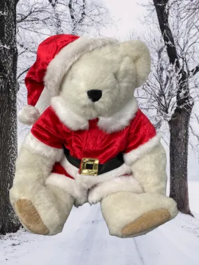 Vintage Vermont Teddy Bear w/ Santa Outfit