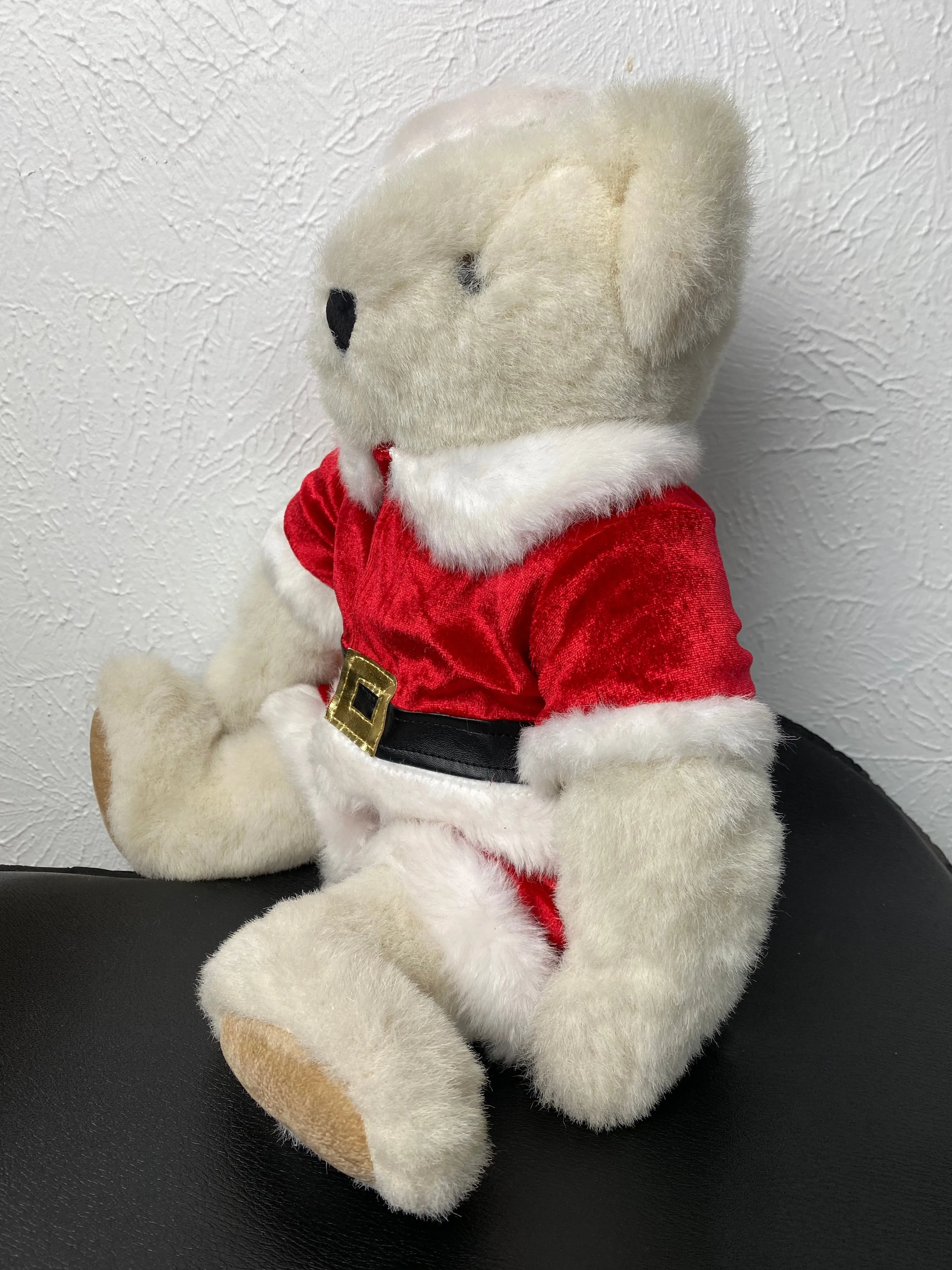 Vintage Vermont Teddy Bear w/ Santa Outfit