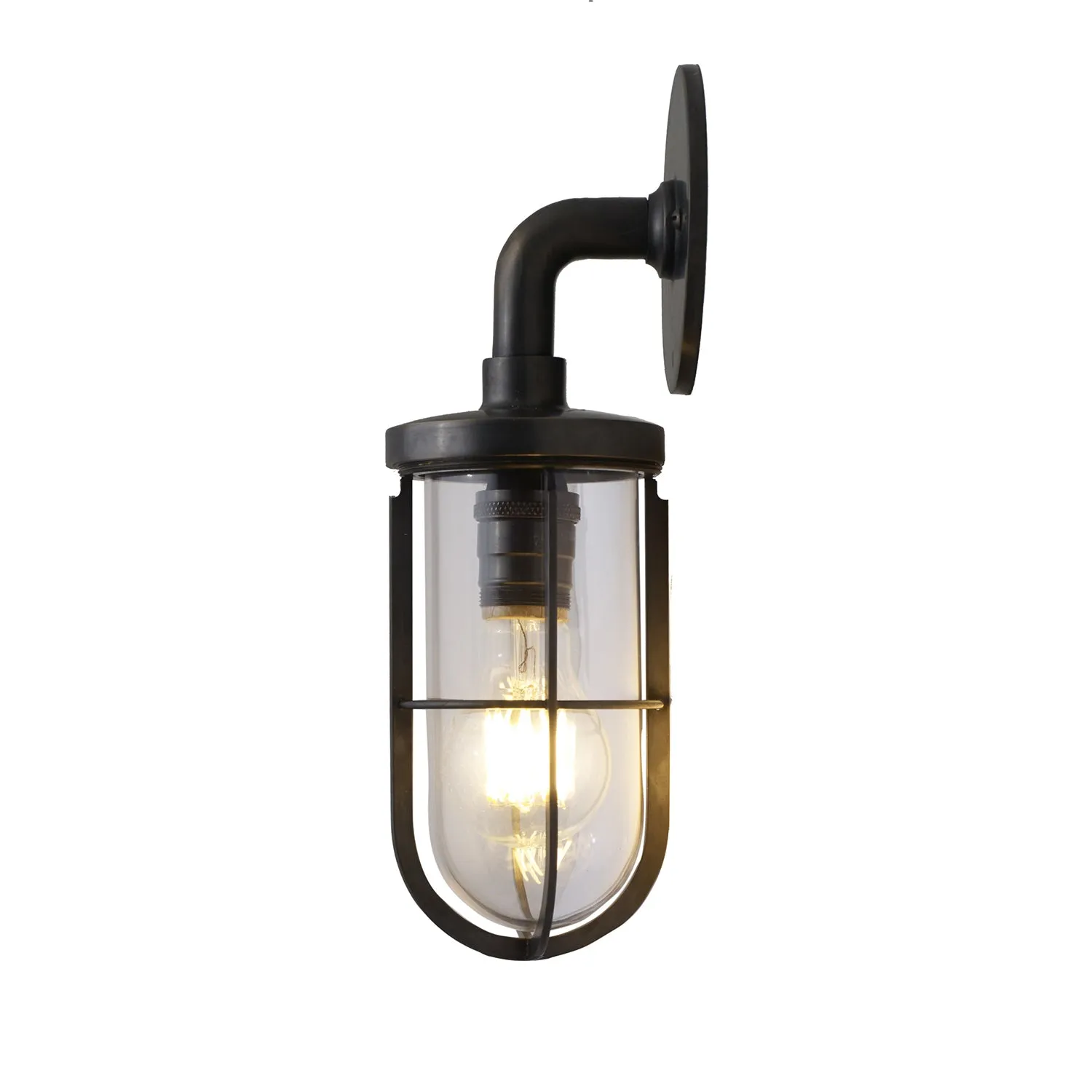 Weatherproof Ships Well Glass Wall Light