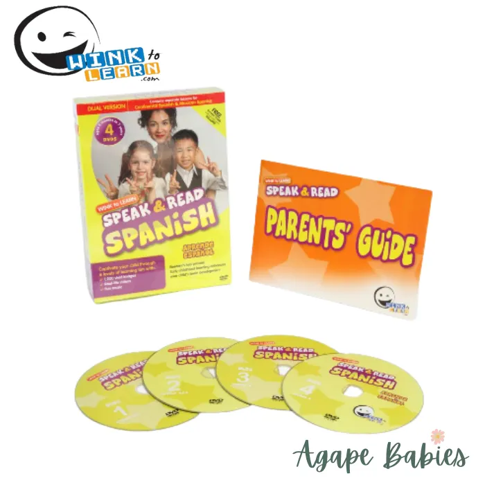 WINK to LEARN Speak & Read Spanish 4-DVDs Program (Includes Continental & Mexican Spanish) - FOC Sing to Learn DVD