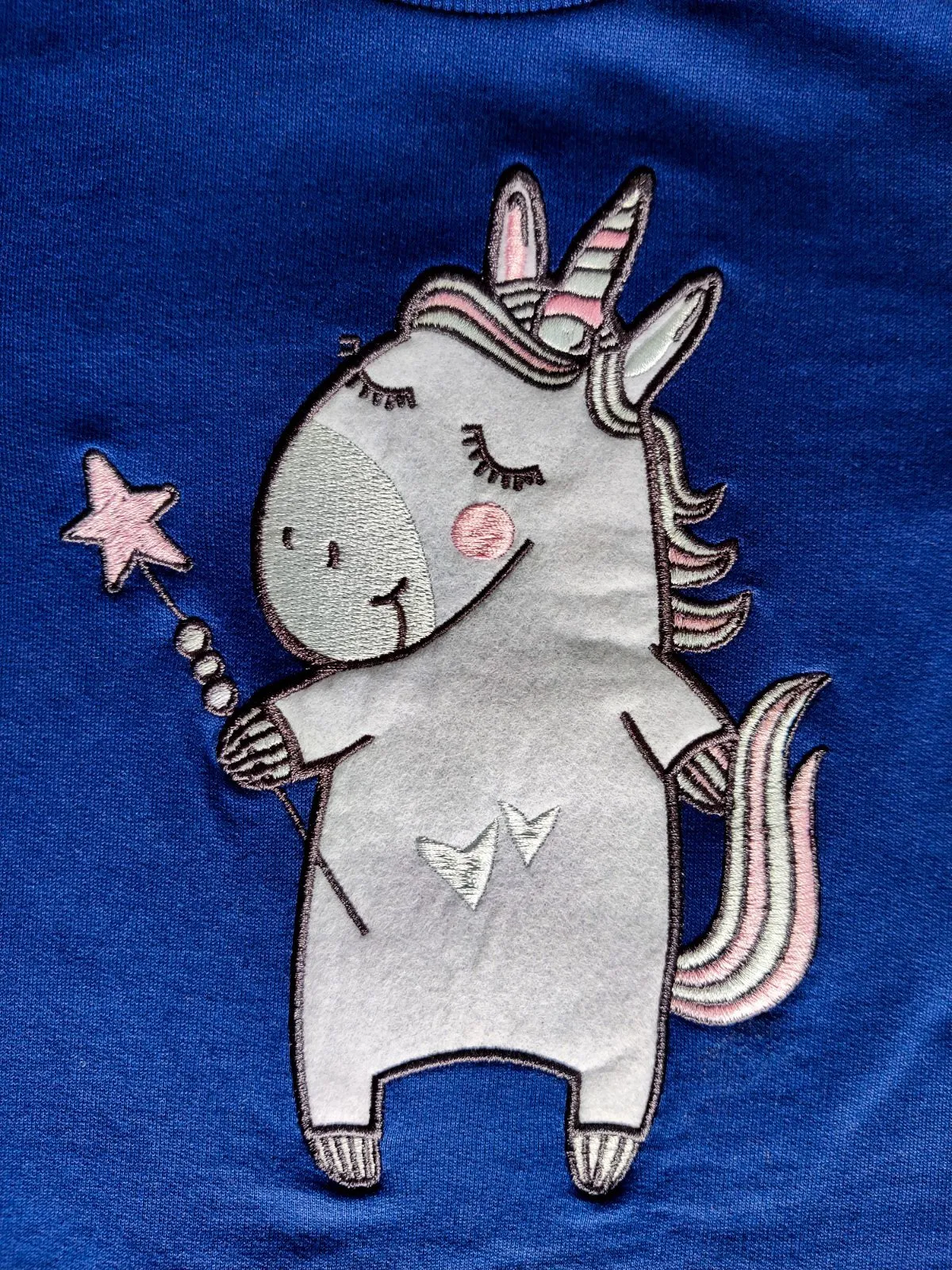 Winter Unicorn Sweatshirt And Gray Trouser Set