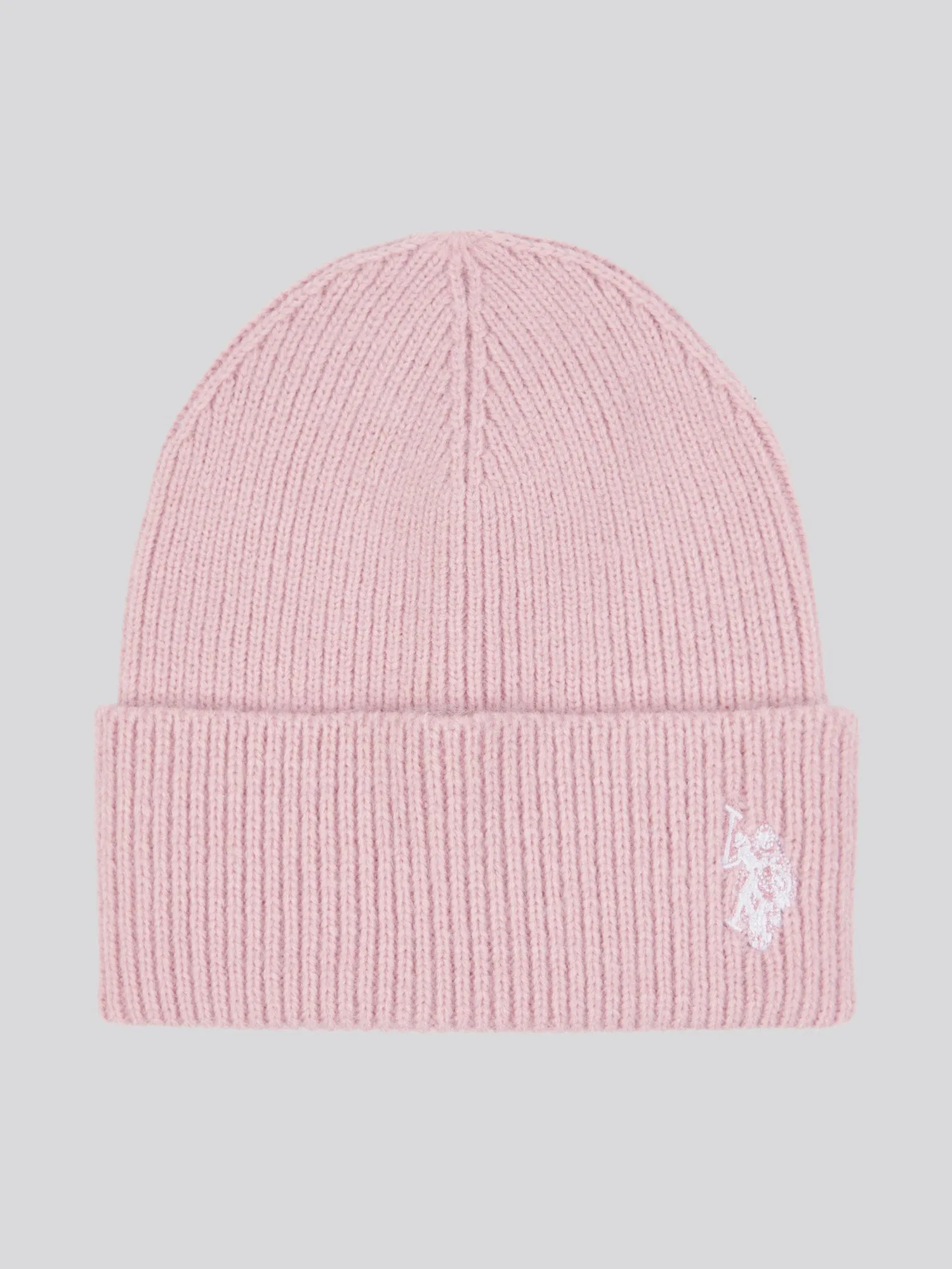 Womens Double Horsemen Knit Beanie in Bleached Mauve